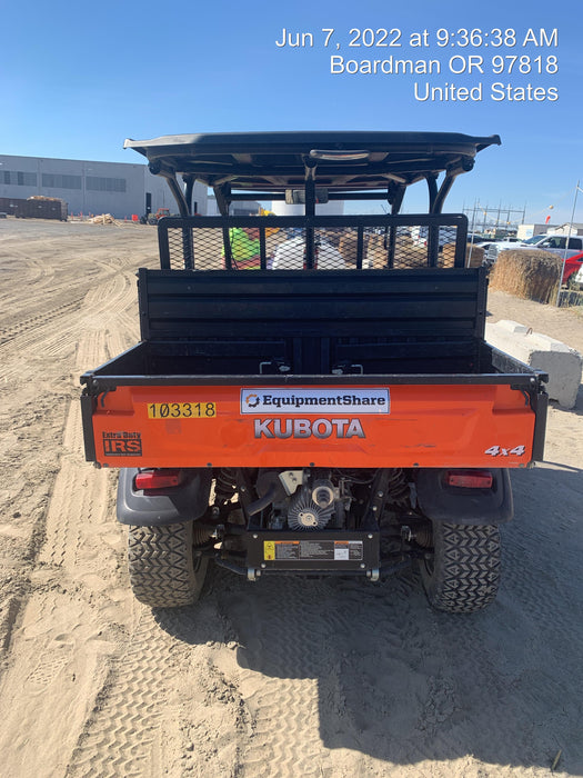 Kubota RTV-X1140W-H 4WD utility cart -LED strobe -Windshield tempered glass -Plastic canopy -Wire harness kit -Backup alarm