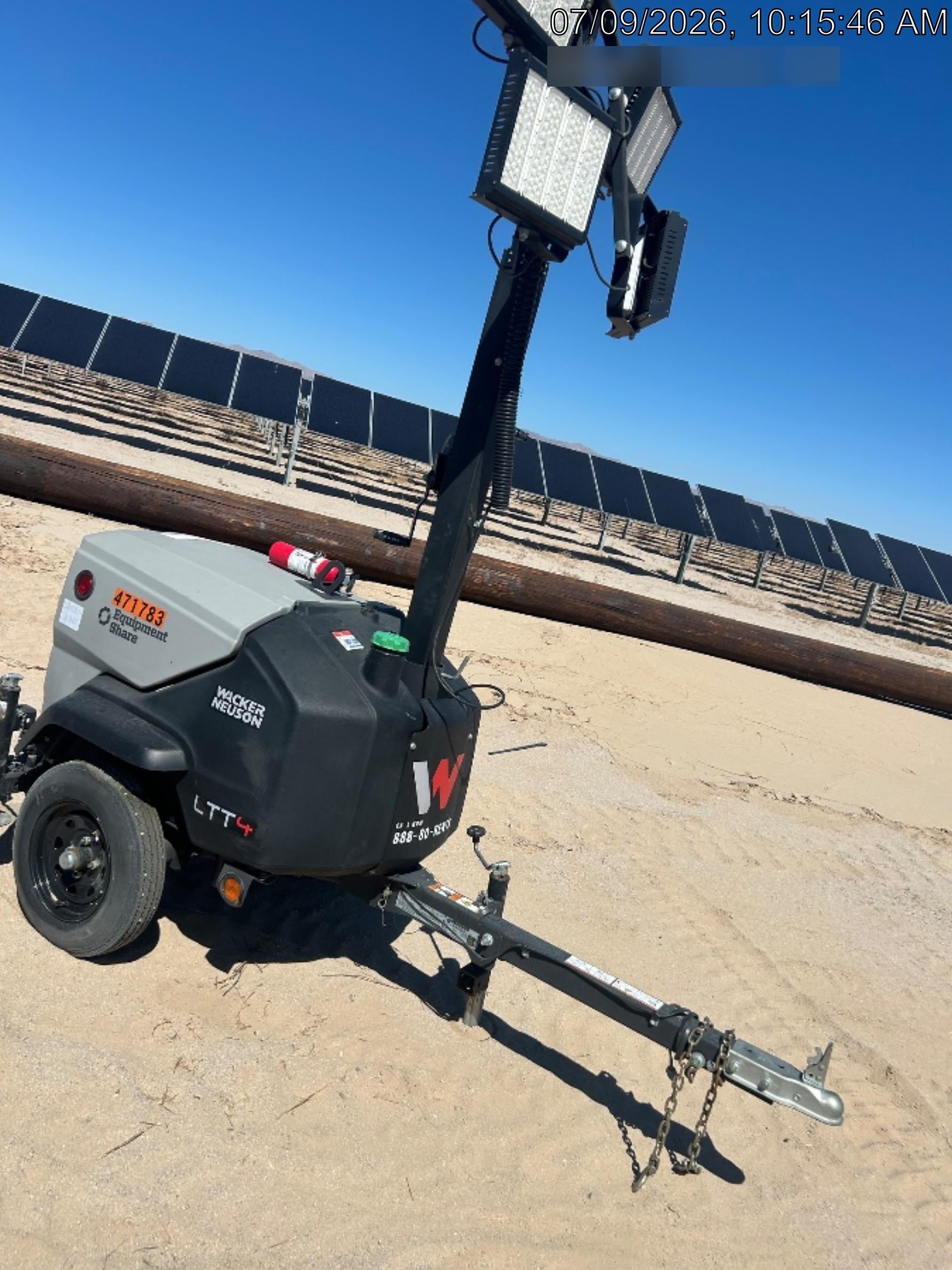 2024 Wacker Neuson LTT4 Diesel, Kohler KDW702, Deep Sea Controller, Auto Start, LED 320W, Bypass Outlet, T3