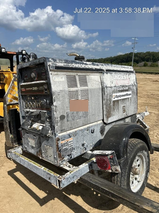 2019 Lincoln Electric Vantage 322 Welder Ready-Pak 3, Two wheel trailer, Fender and Light kit, Cable Rack