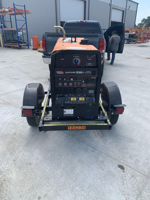 2021 Lincoln Electric Vantage 322 Vantage 322 Ready Pak 3 w/ Decals, ORANGE (includes trailer, cable rack, fender light kit) NO Telematics