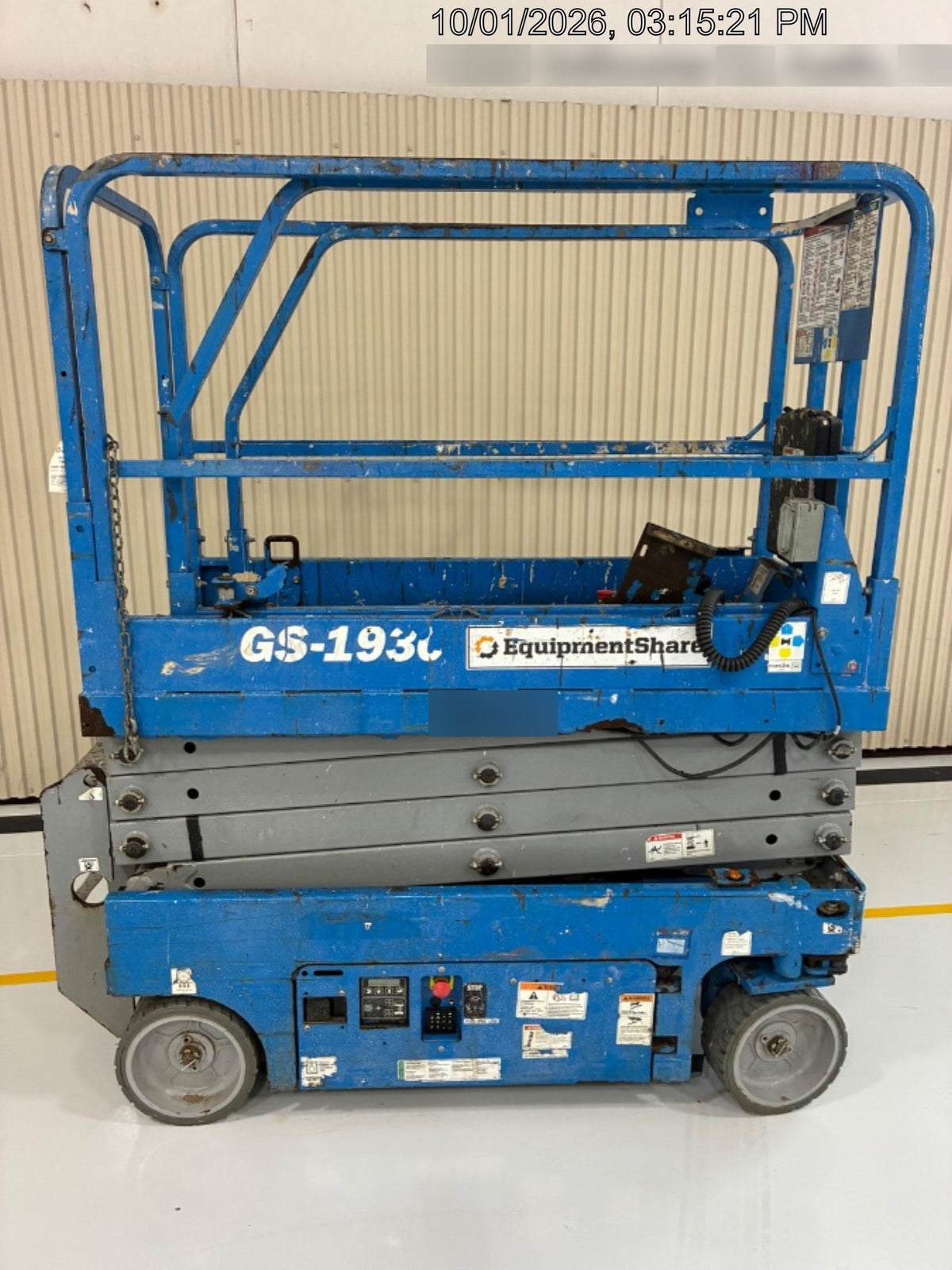 2019 Genie GS-1930 Fixed Rails with Chain Entry