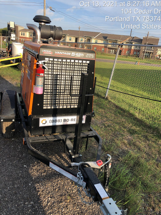 2021 Lincoln Electric Vantage 549X Ready Pak 3, ORANGE (includes trailer, cable rack, fender light kit)