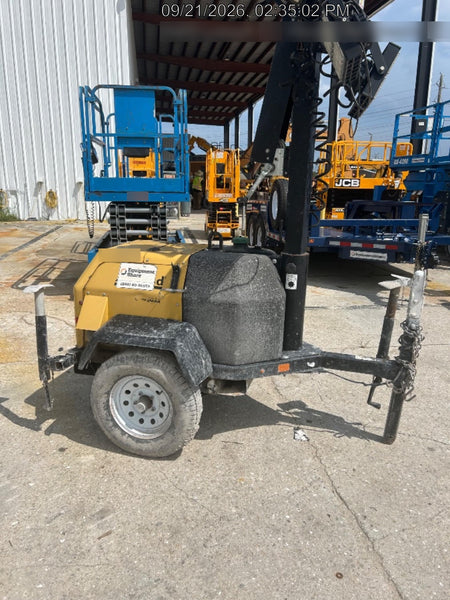 2021 Allmand NLV3GR (4) LED Light Fixture 350W, 23' Vertical Mast, 3kW Prime, Towable, Deep Sea L401, Leveling Jacks, Yanmar T4F 5.8hp