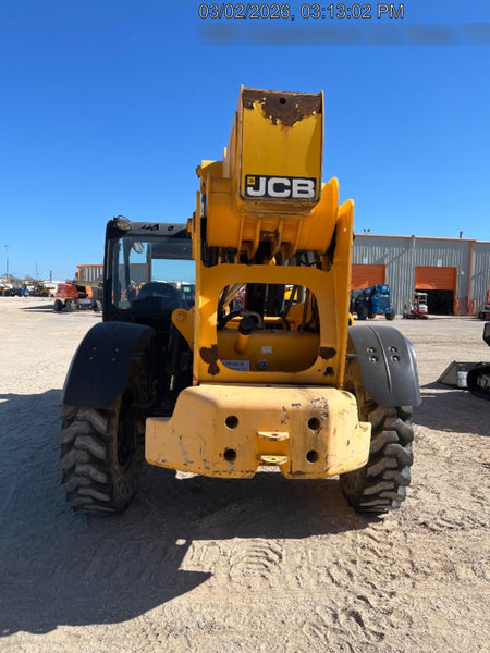 2019 JCB 510-56 Open ROPS, 74 HP, Solid Tires, Worklights, Beacon, Aux Hydraulics, Lifting Eye 72" Carriage/60" Forks
