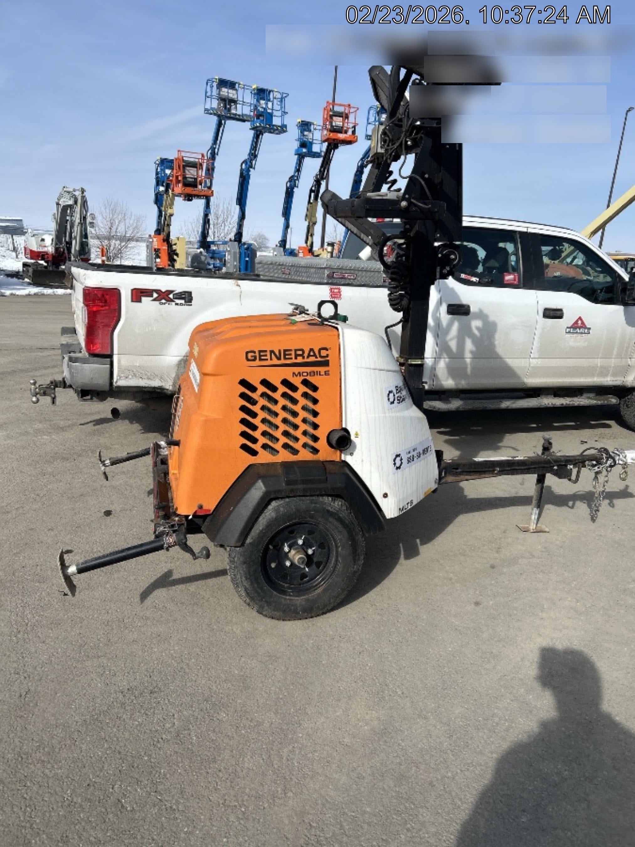 2024 Generac MLT2 Diesel, Flex Switch 120V Input, Powerzone Controller, 
(4) 320W LED Lights, 4kW Generator, 39.9 Gal Fuel Tank, 2" Ball, T3