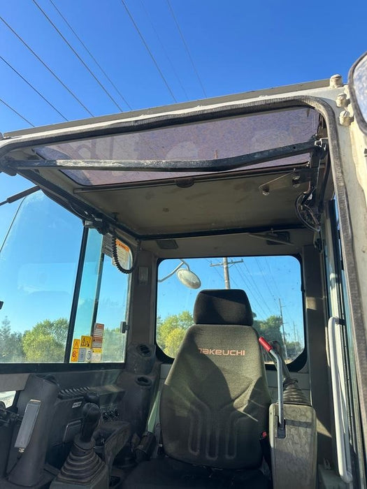 2019 Takeuchi TB290 Cab/Heat/AC Rubber tracks, Dozer blade, Travel alarm, Auxiliary hydraulics Manual QC, Hydraulic thumb, 18", 24", and 36" Buckets