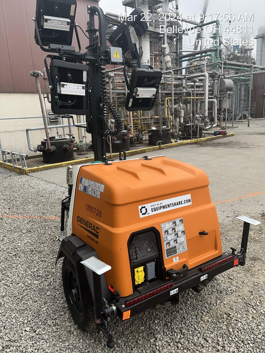 2023 Generac MLT2 Diesel, Flex Switch 120V Input, Powerzone Controller, 
(4) 320W LED Lights, 4kW Generator, 39.9 Gal Fuel Tank, 2" Ball, T3