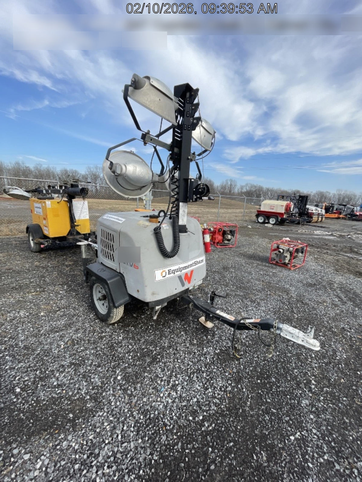 2019 Wacker Neuson LTV6L-MH Mobile Light Tower w/Fuel Level Sensor Installed