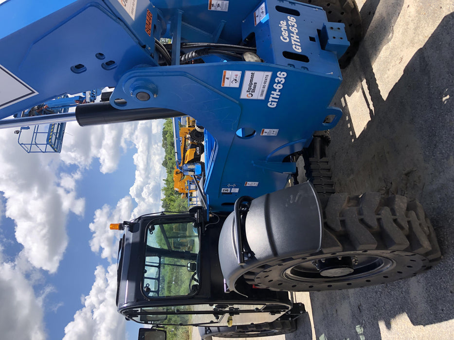 2020 Genie GTH-636 Cab/Heat/Air, Solid Tires, Work Lights, Beacon, Aux Hydraulics, Back up Alarm