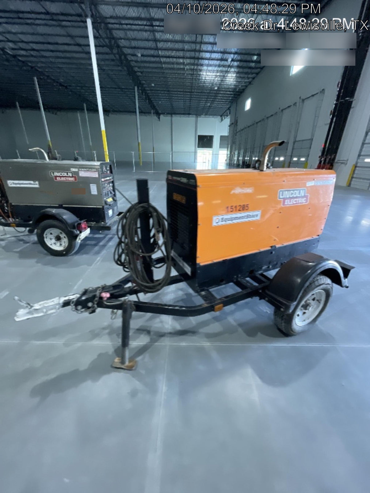 2021 Lincoln Electric Vantage 322 Vantage 322 Ready Pak 3 w/ Telematics & Decals, ORANGE (includes trailer, cable rack, fender light kit)