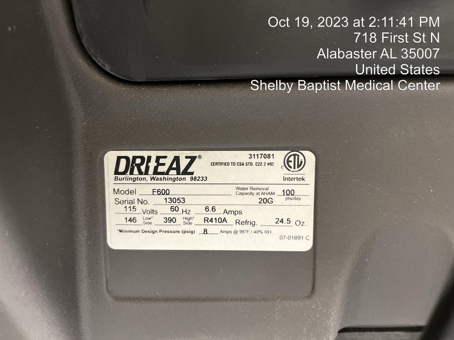 2020 DRI-EAZ LGR6000Li