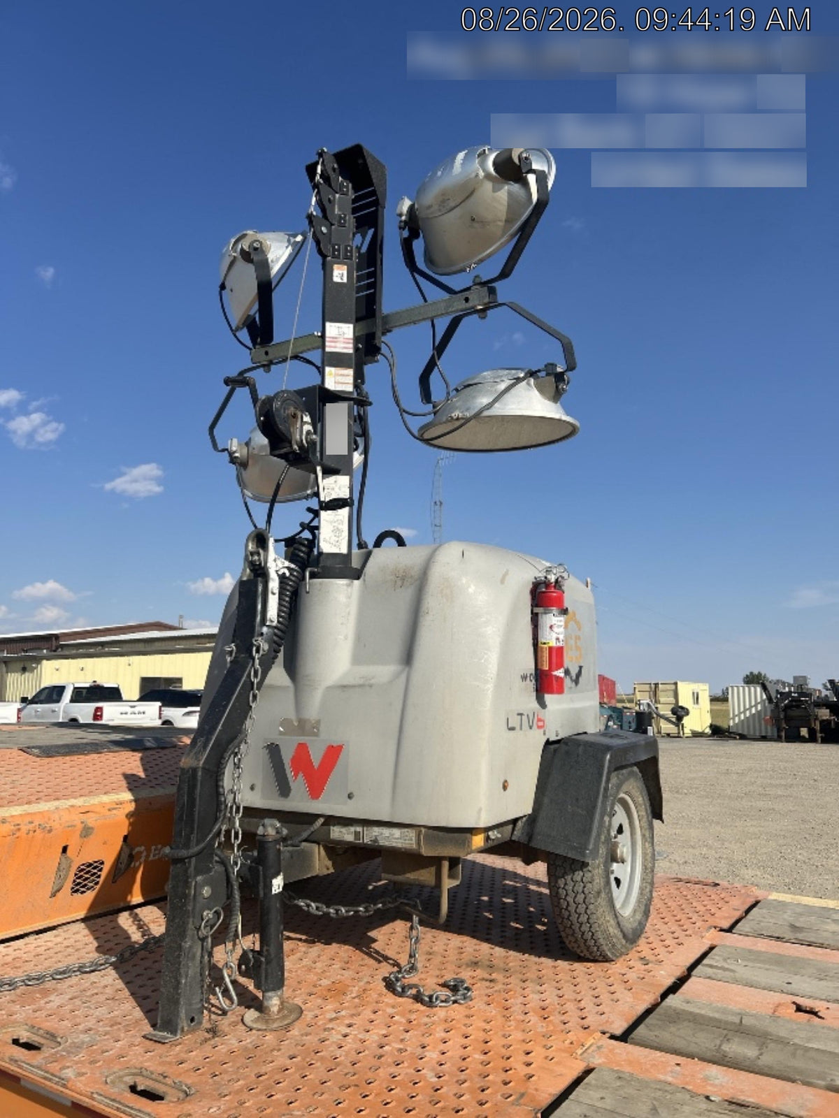 Wacker Neuson LTV6K-MH Wacker Neuson LTV6K Mobile Light Tower w/Fuel Level Sensor Installed