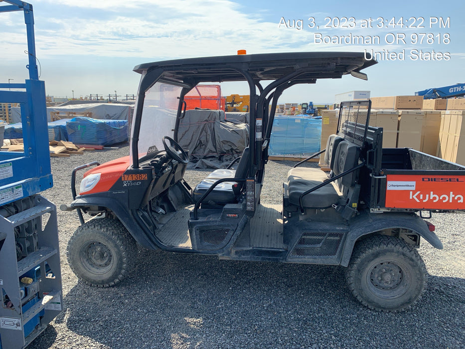 2022 Kubota RTV-X1140W-H Plastic Canopy, Windshield Acrylic Clear, LED Strobe Light, Wire Harness Kit, Back up Alarm