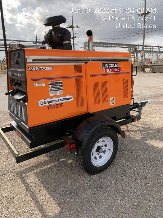 2021 Lincoln Electric Vantage 549X Ready Pak 3, ORANGE (includes trailer, cable rack, fender light kit)