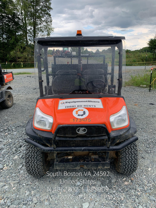 2021 Kubota RTV-X1140W-H Plastic Canopy, Windshield Acrylic Clear, LED Strobe Light, Wire Harness Kit, Back up Alarm