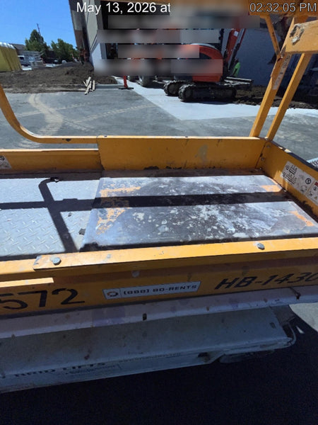 Custom Equipment HB-1430 Hy-Brid Scissor Lift
Platform capacity up to 670 lbs
Working height up to 20 ft
Weighs under 1,700 lbs
Non-marking wheels