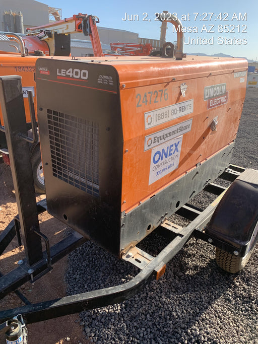 2022 Lincoln Electric LE400 Kubota V1505, Trlr, Cable Rack, Light Kit, ES Decals, T3