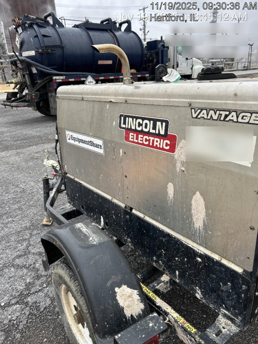 2019 Lincoln Electric Vantage 322 Welder Ready-Pak 3, Two wheel trailer, Fender and Light kit, Cable Rack