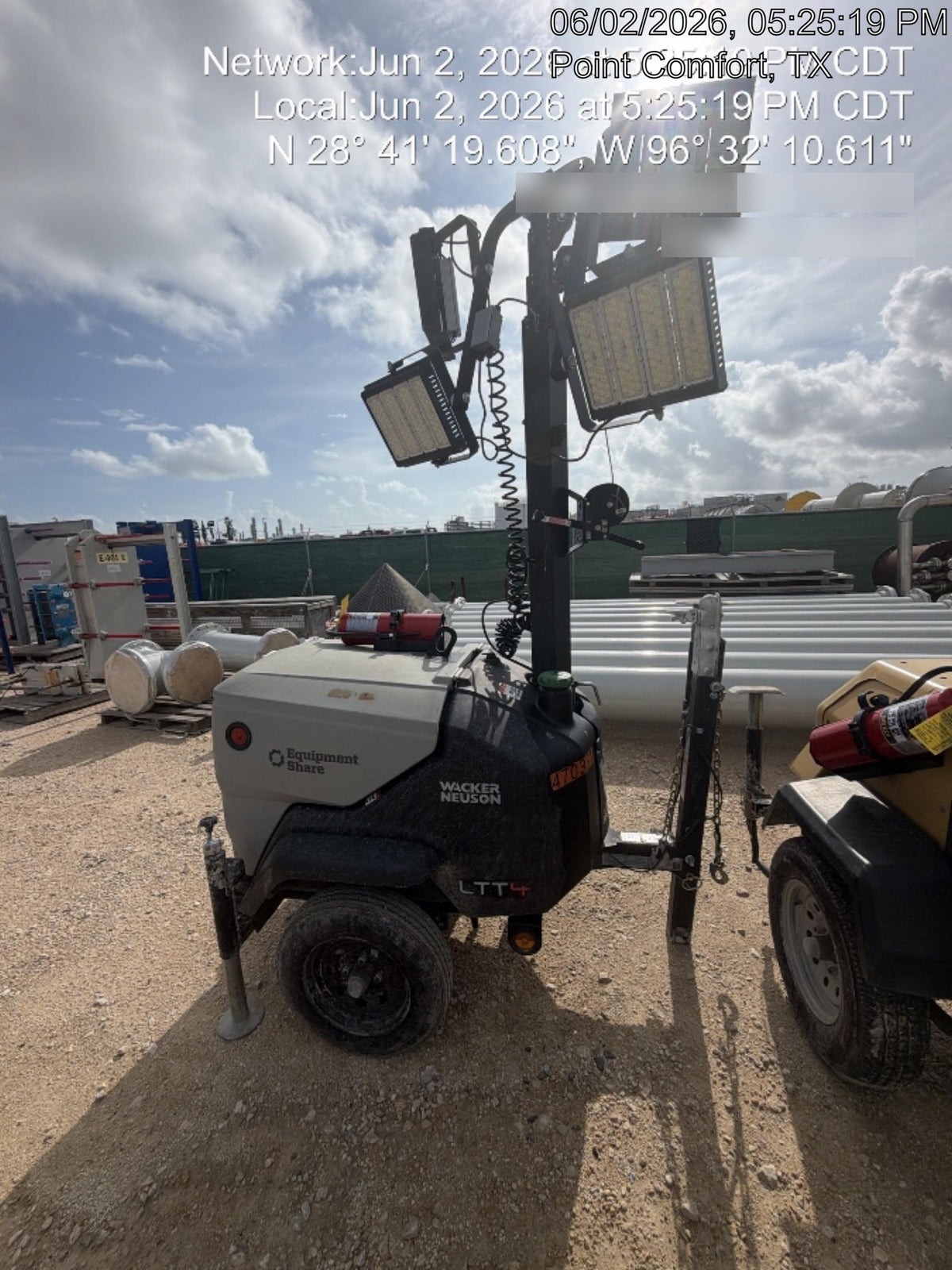 2024 Wacker Neuson LTT4 Diesel, Kohler KDW702, Deep Sea Controller, Auto Start, LED 320W, Bypass Outlet, T3