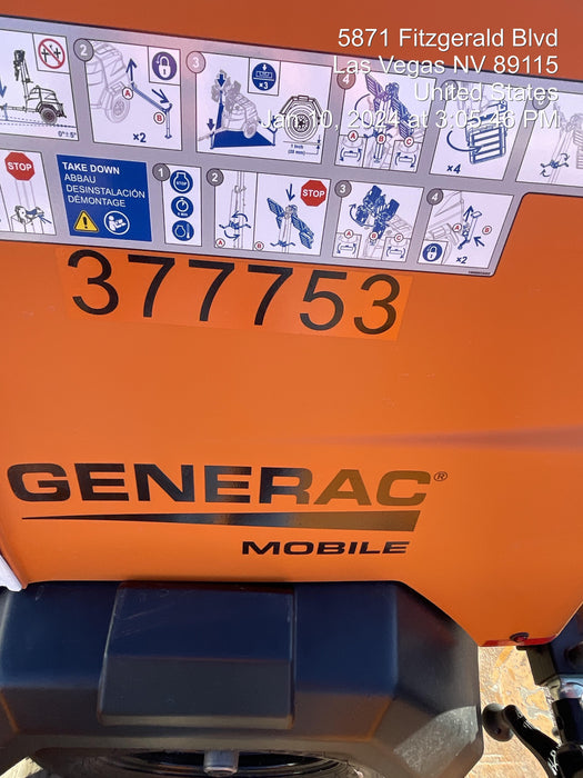 2023 Generac MLT2 Diesel, Flex Switch 120V Input, Powerzone Controller, 
(4) 320W LED Lights, 4kW Generator, 39.9 Gal Fuel Tank, 2" Ball, T3