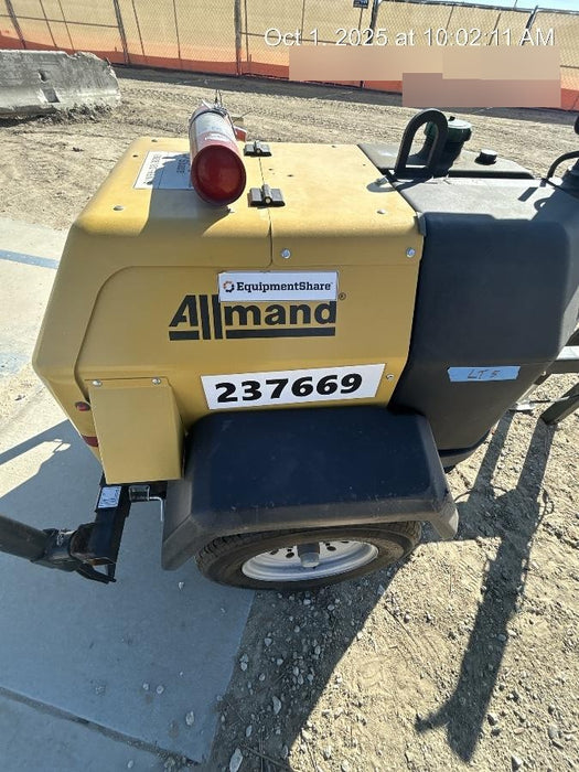 2022 Allmand NLV3GR (4) LED Light Fixture 350W, 23' Vertical Mast, 3kW Prime, Towable, ES Decals, T3