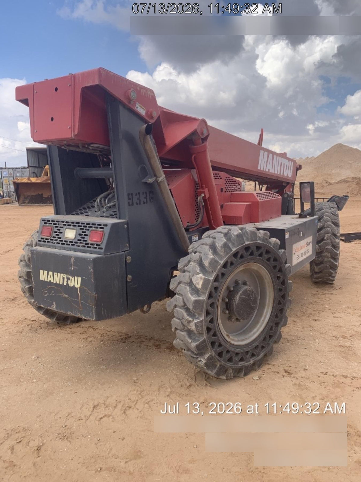 2018 Manitou 12042 Manitou MTA 12042 w/Open ROPS, Work Lights/Strobe, Aux Hyd, Solid Tires, Lift Hook, 66" Carriage, 72" Forks, Outriggers
