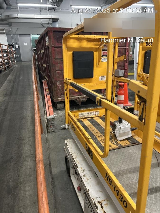 Custom Equipment HB-1430 Hy-Brid Scissor Lift
Platform capacity up to 670 lbs
Working height up to 20 ft
Weighs under 1,700 lbs
Non-marking wheels