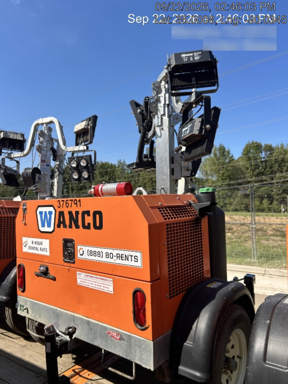 2023 Wanco WLTT-4MM4K Diesel, Deep Sea Controller, Shore Power Plug, Auto Start, (4) 350W LED Floodlights, 4kW Generator, 60 Gal Fuel Tank, 2" Ball, T3
