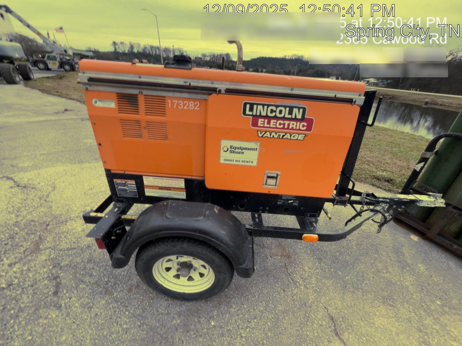 2021 Lincoln Electric Vantage 322 Vantage 322 Ready Pak 3 w/ Decals, ORANGE (includes trailer, cable rack, fender light kit) NO Telematics