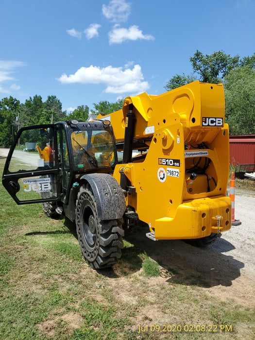 2020 JCB 510-56 Cab/Heat/Air, Solid Tires, Work Lights, Beacon, Aux Hydraulics, Back up Alarm, Lifting Eye, ES Decals