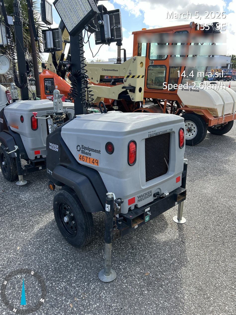 2024 Wacker Neuson LTT4 Diesel, Kohler KDW702, Deep Sea Controller, Auto Start, LED 320W, Bypass Outlet, T3