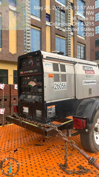 2019 Lincoln Electric Vantage 322 Lincoln Vantage 322 Welder w/Trailer, Light Kit, Cable Rack