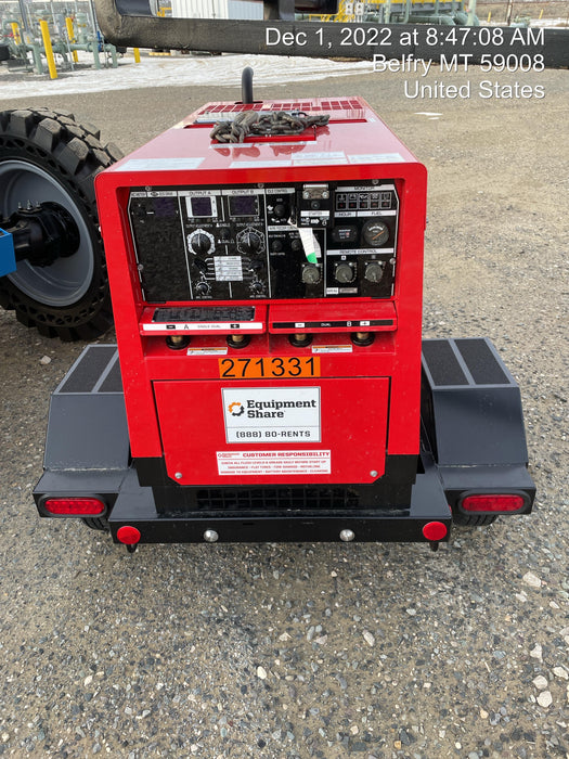 2022 Shindaiwa DGW400MDL Kubota D902 Engine, 23 HP, Dual Op Welder, Wire, Arc, Droop Stick, Tig, and CC Stick Functionality, Simulphase, 3 Phase and 1 Phase Gen Output, Single Axle NB Trlr, Slr Trckl Chrg 12V 12W, Fire Ext