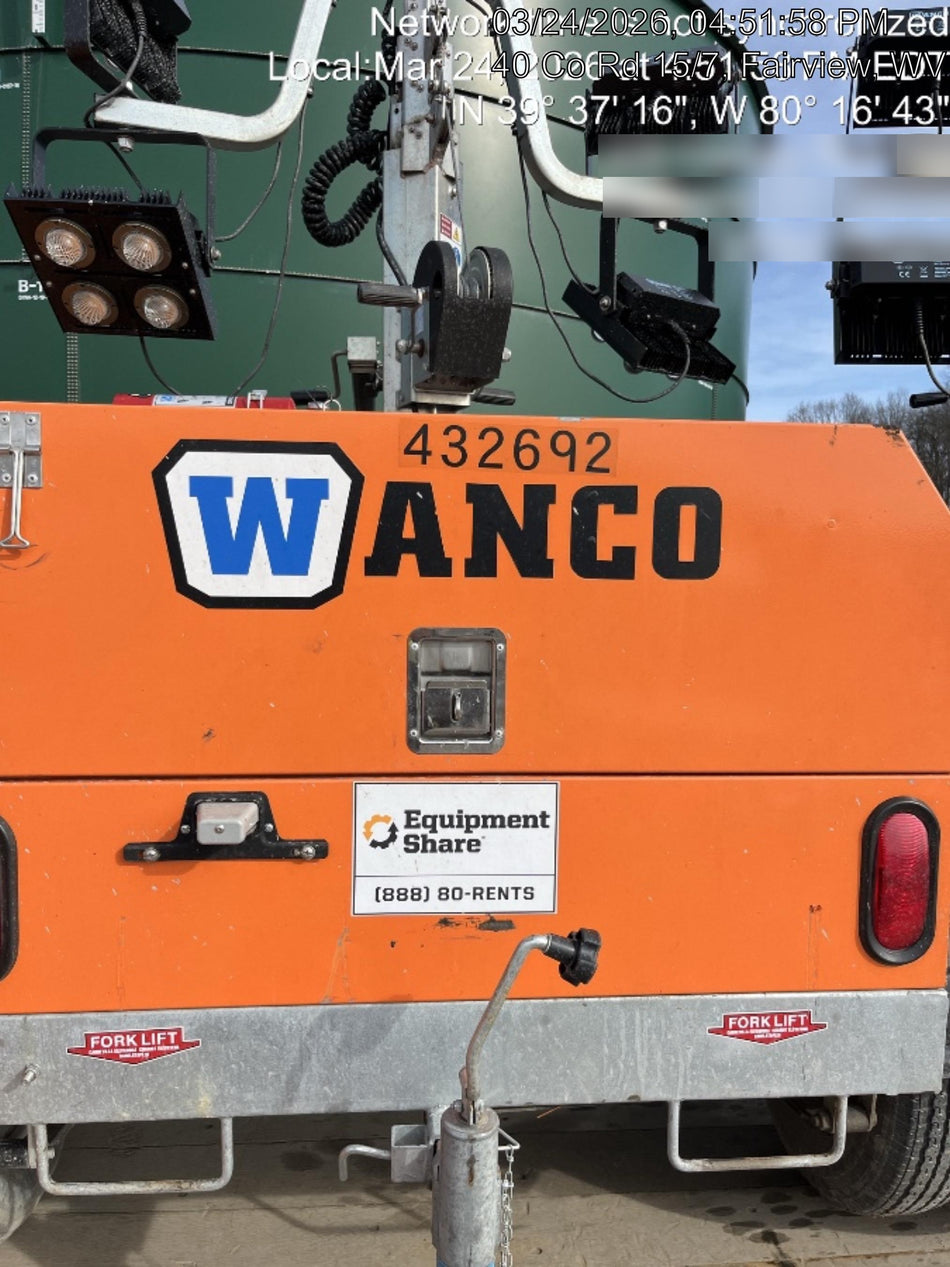 2024 Wanco WLTT-4MM4K Diesel, Deep Sea Controller, Shore Power Plug, Auto Start, (4) 350W LED Floodlights, 4kW Generator, 60 Gal Fuel Tank, 2" Ball, T3