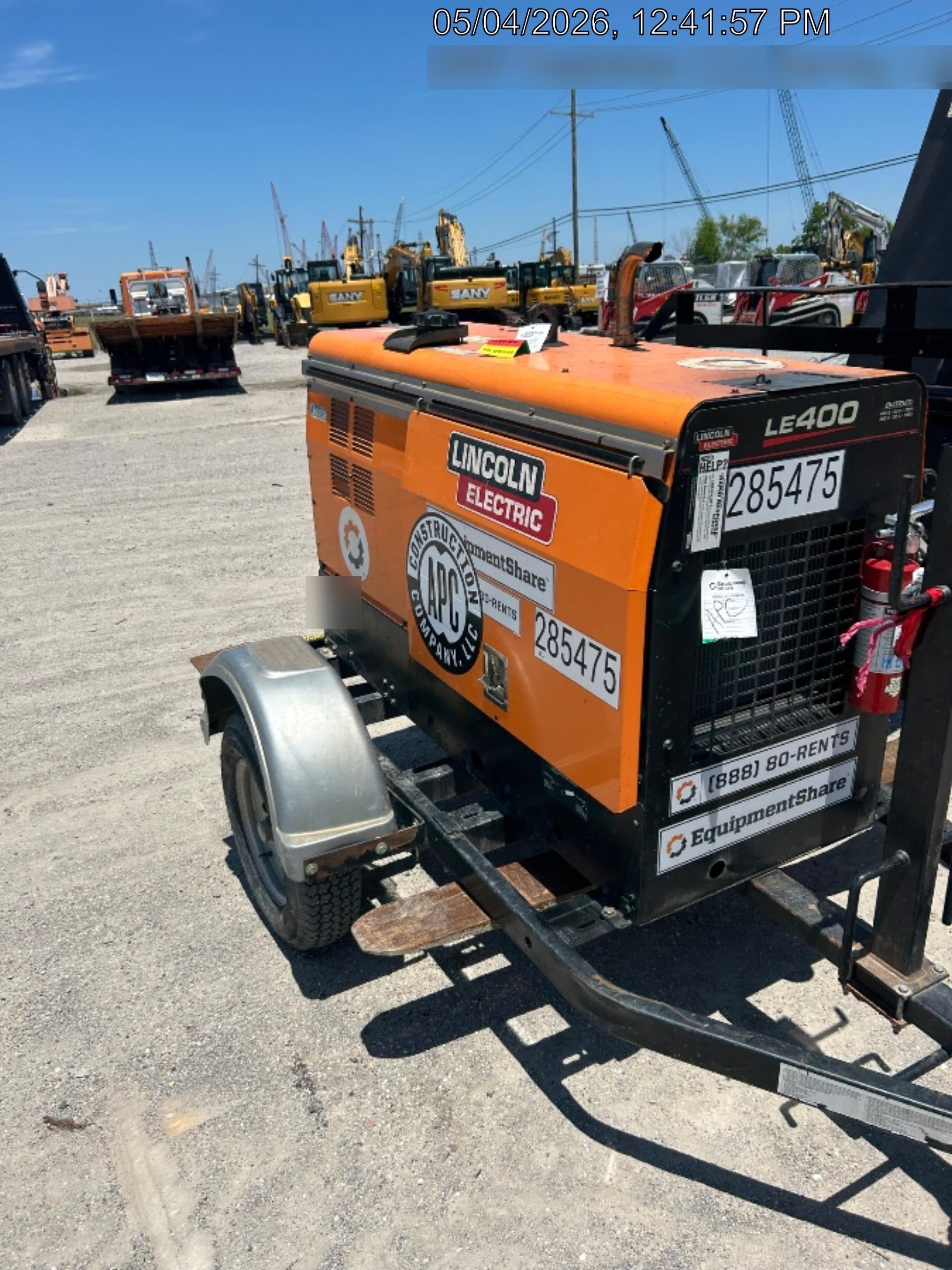 2022 Lincoln Electric LE400 Kubota V1505, Trlr, Cable Rack, Light Kit, ES Decals, T3