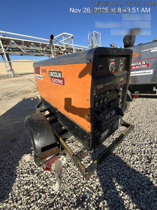 2021 Lincoln Electric Vantage 322 Vantage 322 Ready Pak 3 w/ Decals, ORANGE (includes trailer, cable rack, fender light kit) NO Telematics