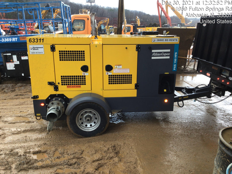 2020 ATLAS COPCO PAS 150 HF CS Enclosed