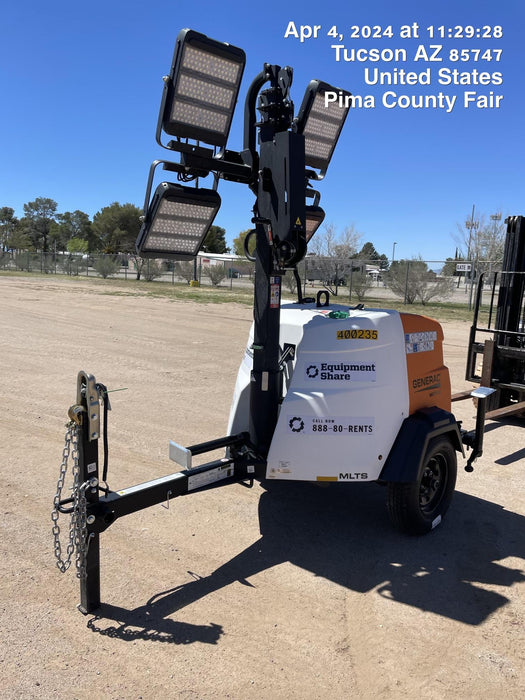 2024 Generac MLT2 Diesel, Flex Switch 120V Input, Powerzone Controller, 
(4) 320W LED Lights, 4kW Generator, 39.9 Gal Fuel Tank, 2" Ball, T3