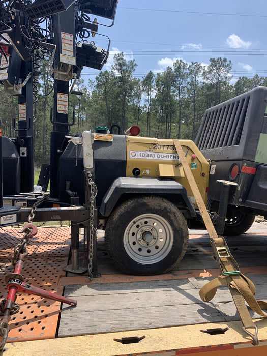 2022 Allmand NLV3GR (4) LED Light Fixture 350W, 23' Vertical Mast, 3kW Prime, Towable, Deep Sea L401, Leveling Jacks, Yanmar T4F 5.8hp