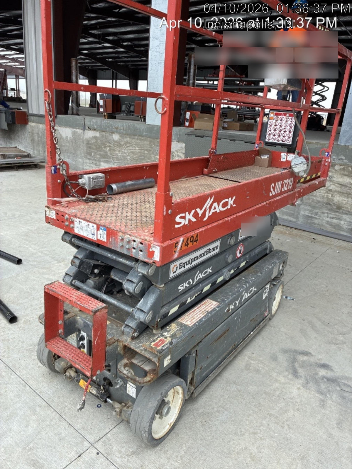 2017 Skyjack SJIII-3219 Standard Rental Specs