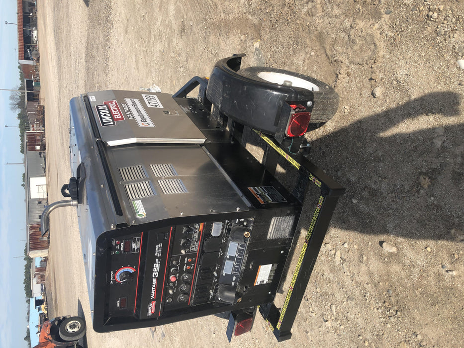2019 Lincoln Electric Vantage 322 Ready-Pak 3, Two Wheel Trailer, Fender and Light Kit, Cable Rack