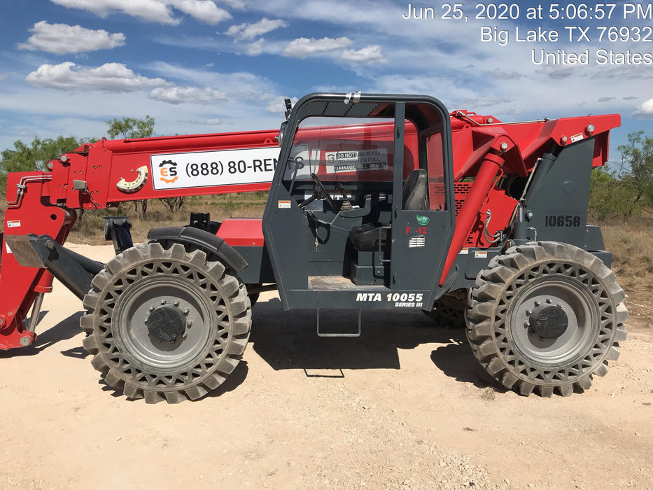 2018 Manitou MTA10055 Manitou MTA10055 - Canopy, Worklights, Beacon, 66" Carriage, 60" Forks, Solid Tires, Aux Hydraulics