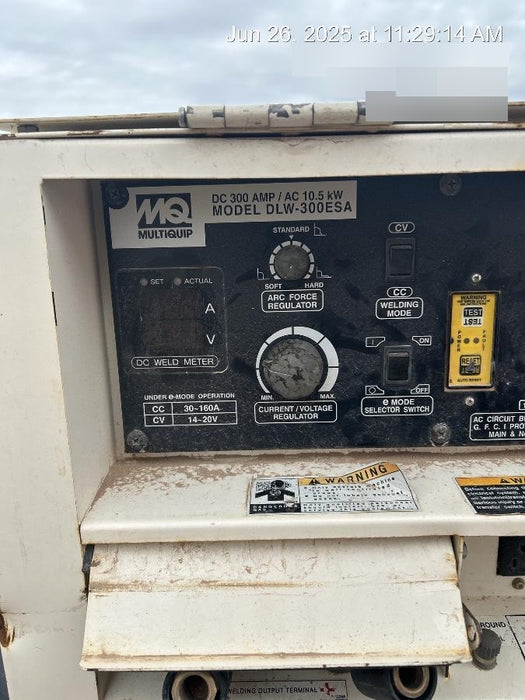 Multiquip DLW300ESA1 Multiquip 300 Amp Welder w/Trailer