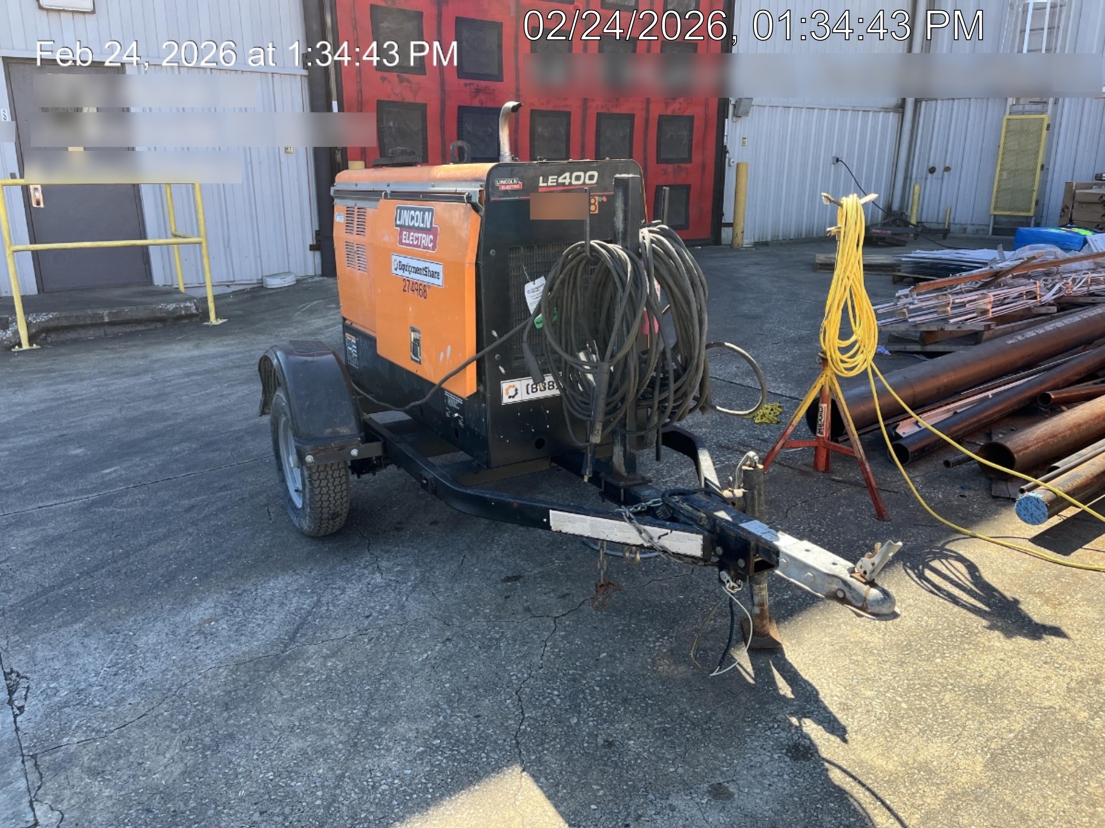 2022 Lincoln Electric LE400 Kubota V1505, Trlr, Cable Rack, Light Kit, ES Decals, T3