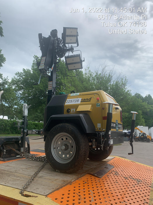 2022 Allmand NLV3GR (4) LED Light Fixture 350W, 23' Vertical Mast, 3kW Prime, Towable, Deep Sea L401, Leveling Jacks, Yanmar T4F 5.8hp