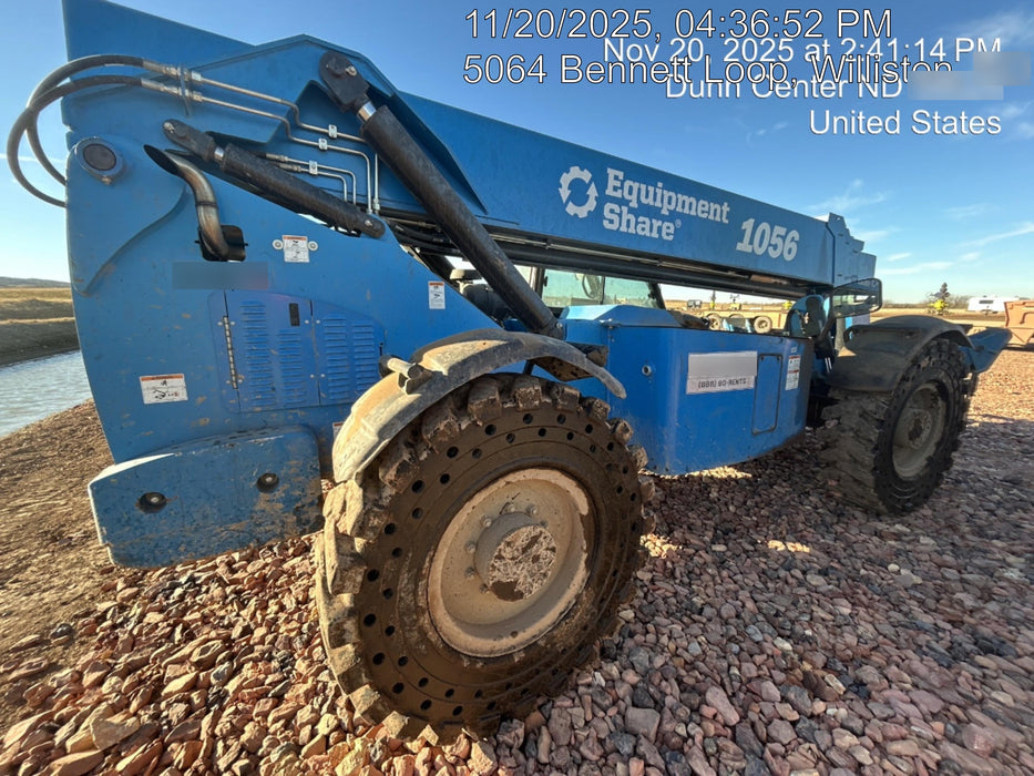 2019 Genie GTH-1056 6' Forks* Genie GTH-1056 w/Enclosed Cab w/HVAC, Work Lights, Solid Tires, Beacon, 60" Carriage and Forks