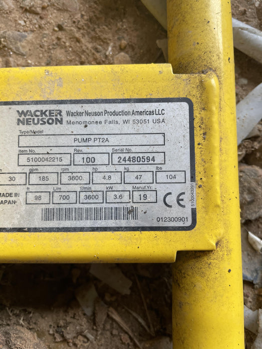 2019 WACKER NEUSON PT2
