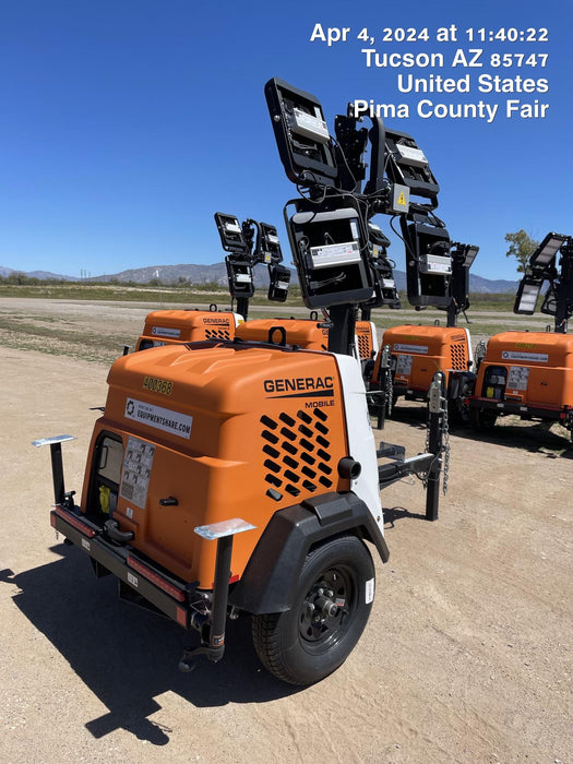 2024 Generac MLT2 Diesel, Flex Switch 120V Input, Powerzone Controller, 
(4) 320W LED Lights, 4kW Generator, 39.9 Gal Fuel Tank, 2" Ball, T3