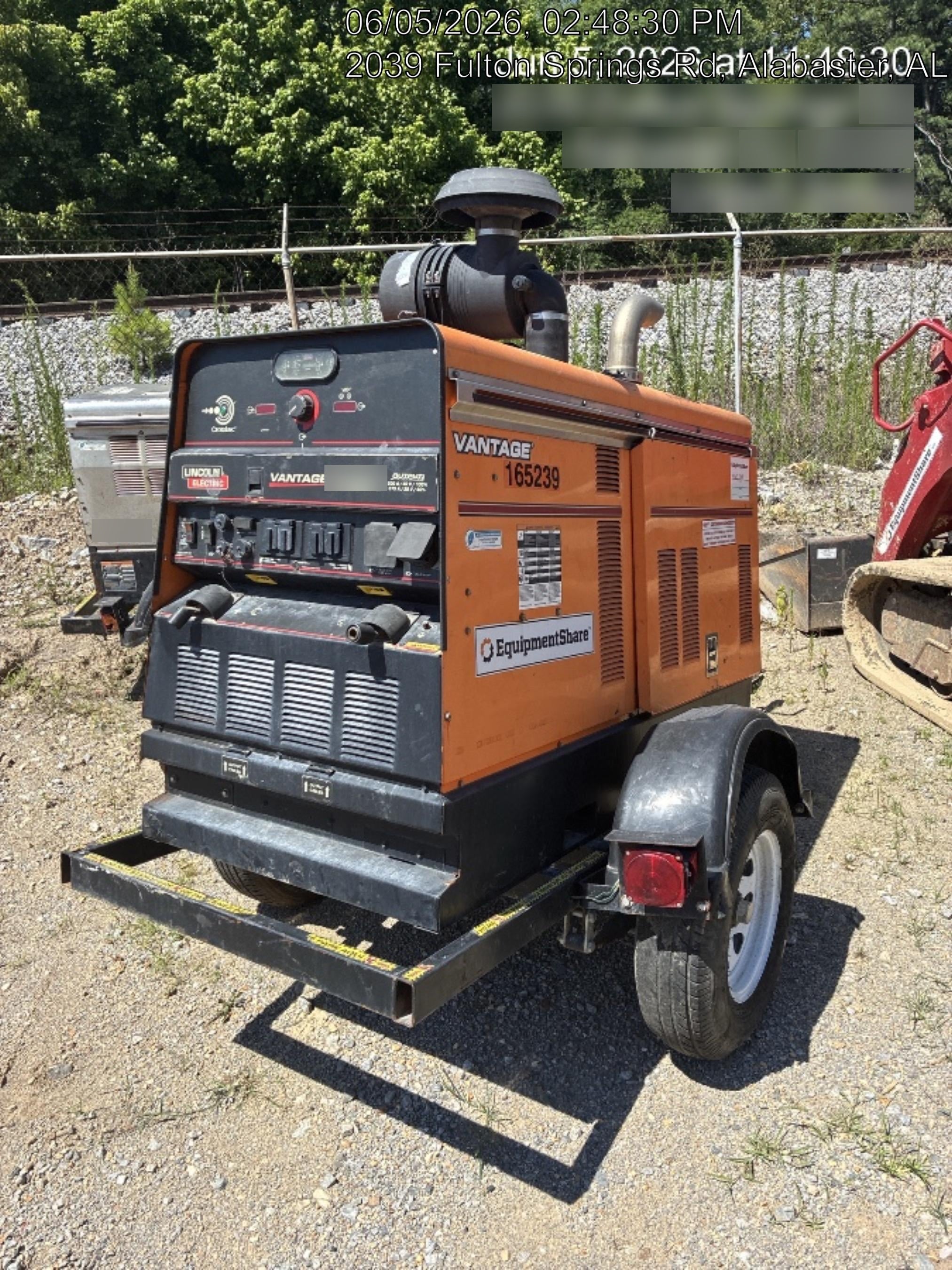 2021 Lincoln Electric Vantage 549X Ready Pak 3, ORANGE (includes trailer, cable rack, fender light kit)