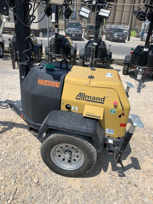 2022 Allmand NLV3GR (4) LED Light Fixture 350W, 23' Vertical Mast, 3kW Prime, Towable, ES Decals, T3